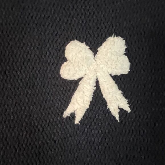 Lumiere Dolman Sleeve Bow Sweater M - Picture 2 of 5